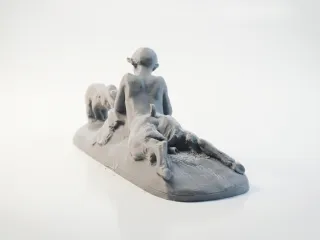 Iron Pan Et Oursons Classical Sculpture 3D Printable