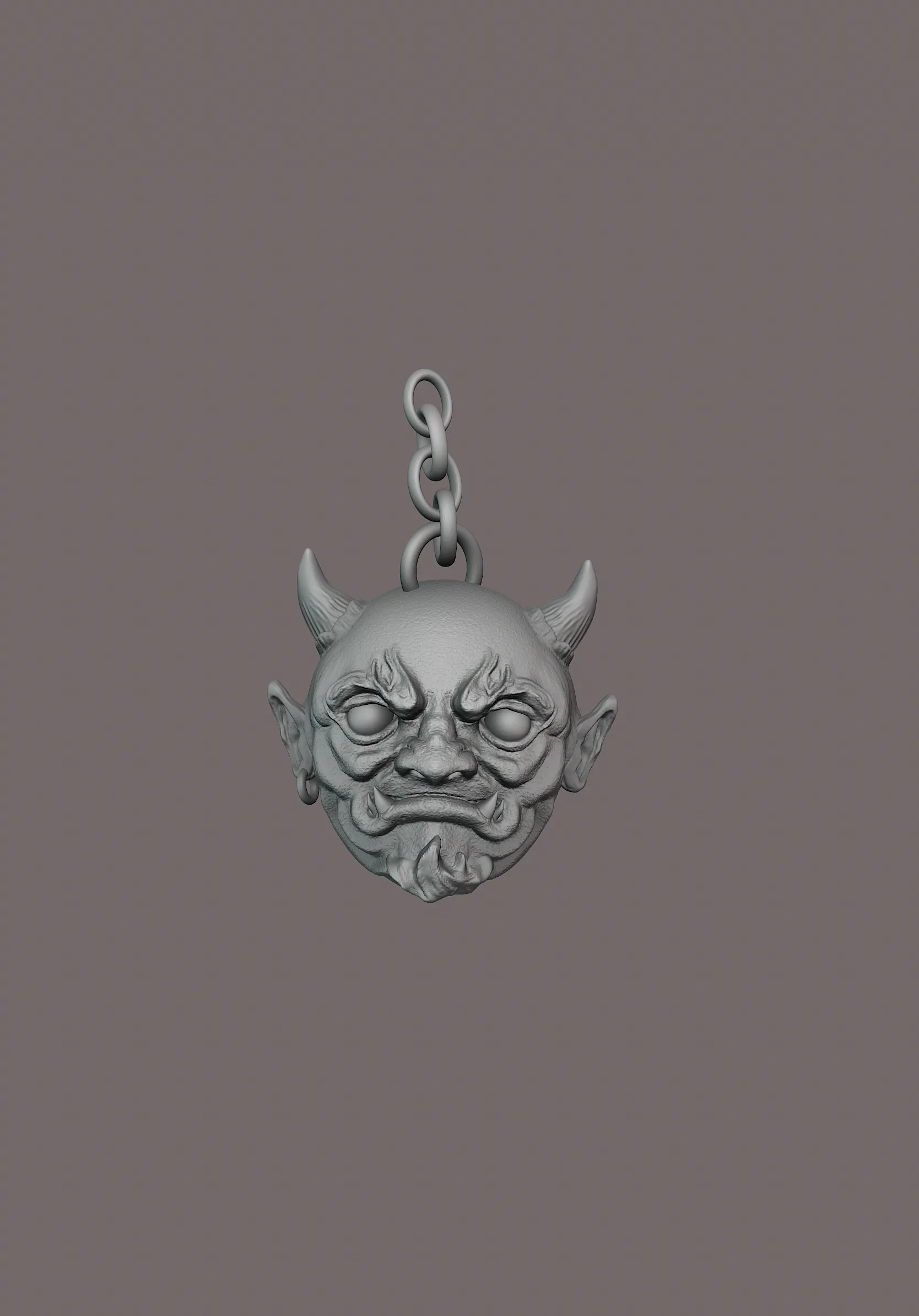 Oni mask keychain - japan