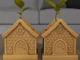 Cozy Bee Cottage Planter STL 3D Printable Model-1