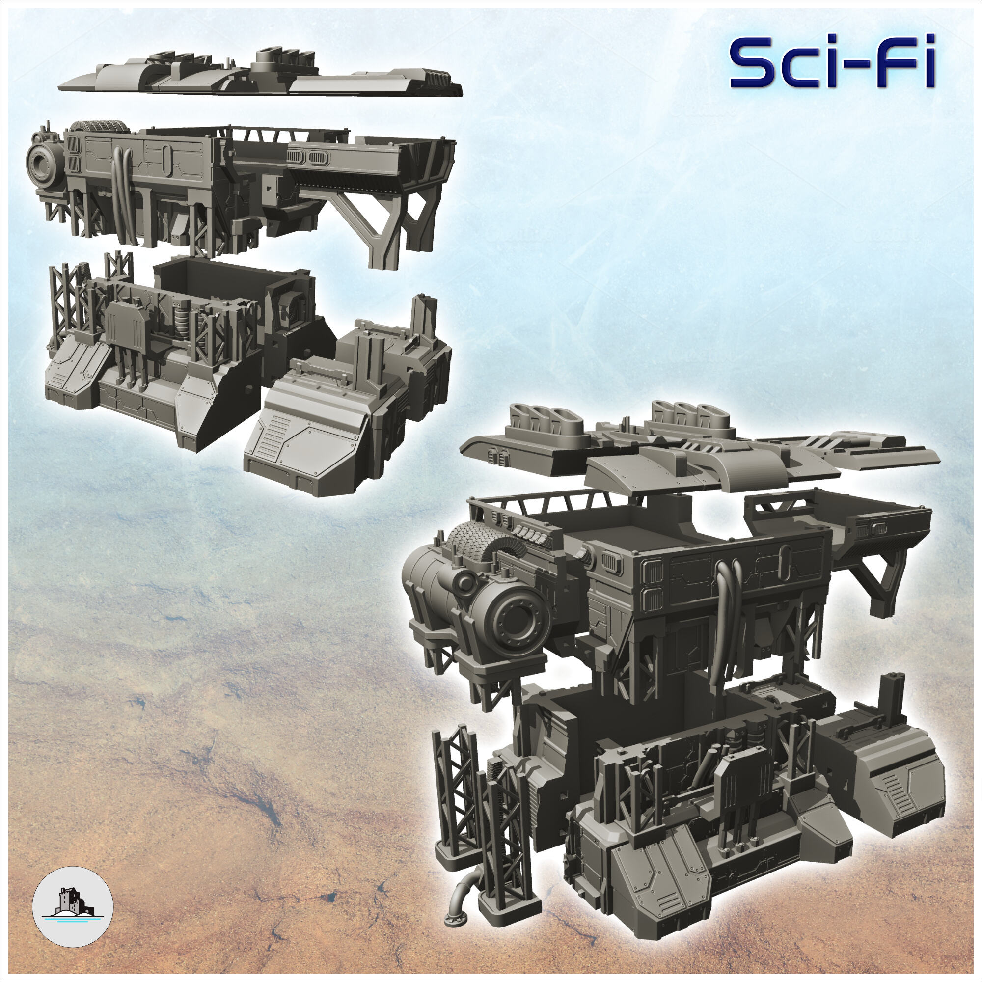 Large Sci-Fi production - Terrain Scifi Science fiction SF