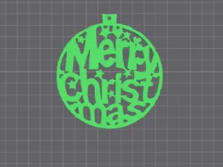 Christmas Tree Ornament - Merry Christmas Flat
