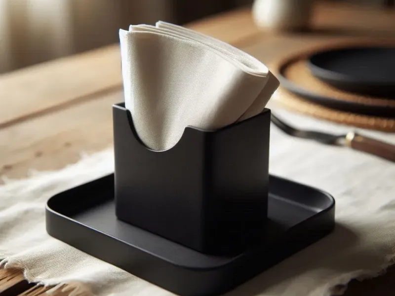 Soporte moderno para servilletas con base – Perfecto para mesas festivas