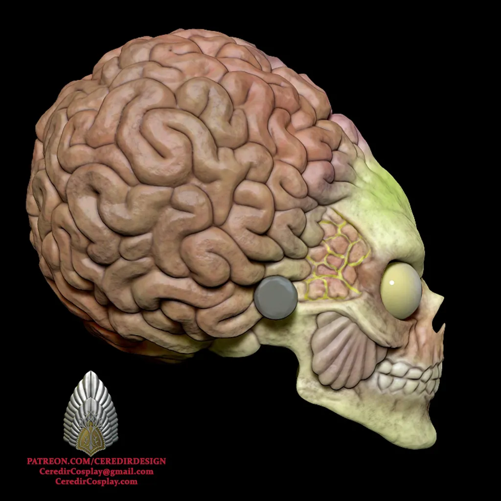 Mars Attacks Alien Mask 3D DIGITAL DOWNLOAD