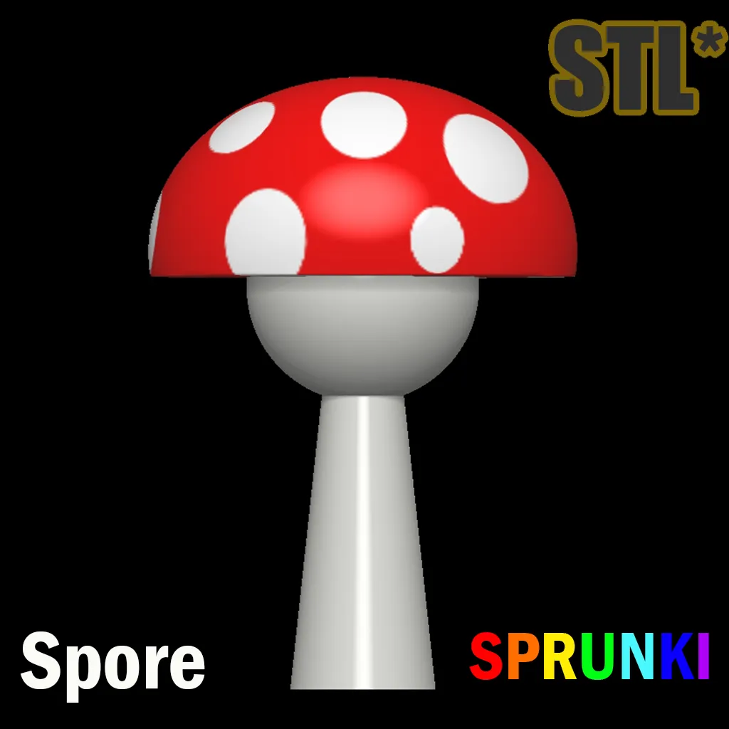 3D Sprunki Incredibox Spore yellowish STL 3D Character Fanar