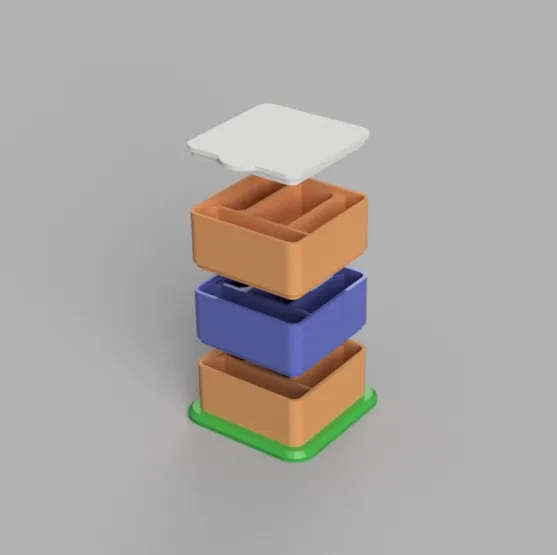 stackable box 80x80x30 mm
