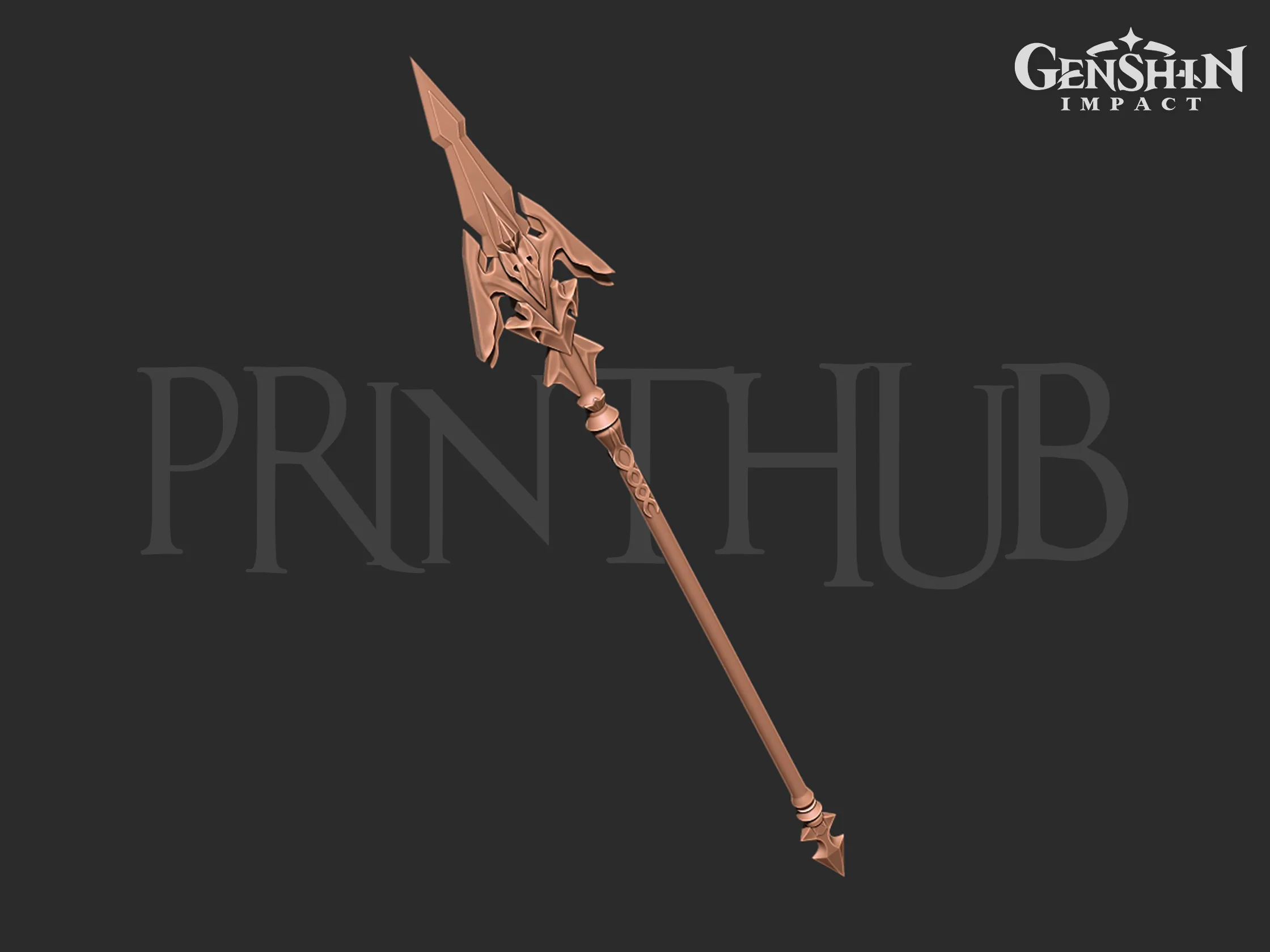 Genshin impact Calamity Queller Weapon 3d print model