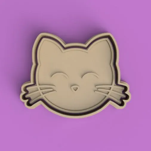 cortante + estampa de gato / cat cutter + estamp