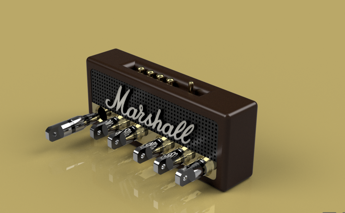STL file Marshall Plexy keychain Holder 🗝️・3D print design to