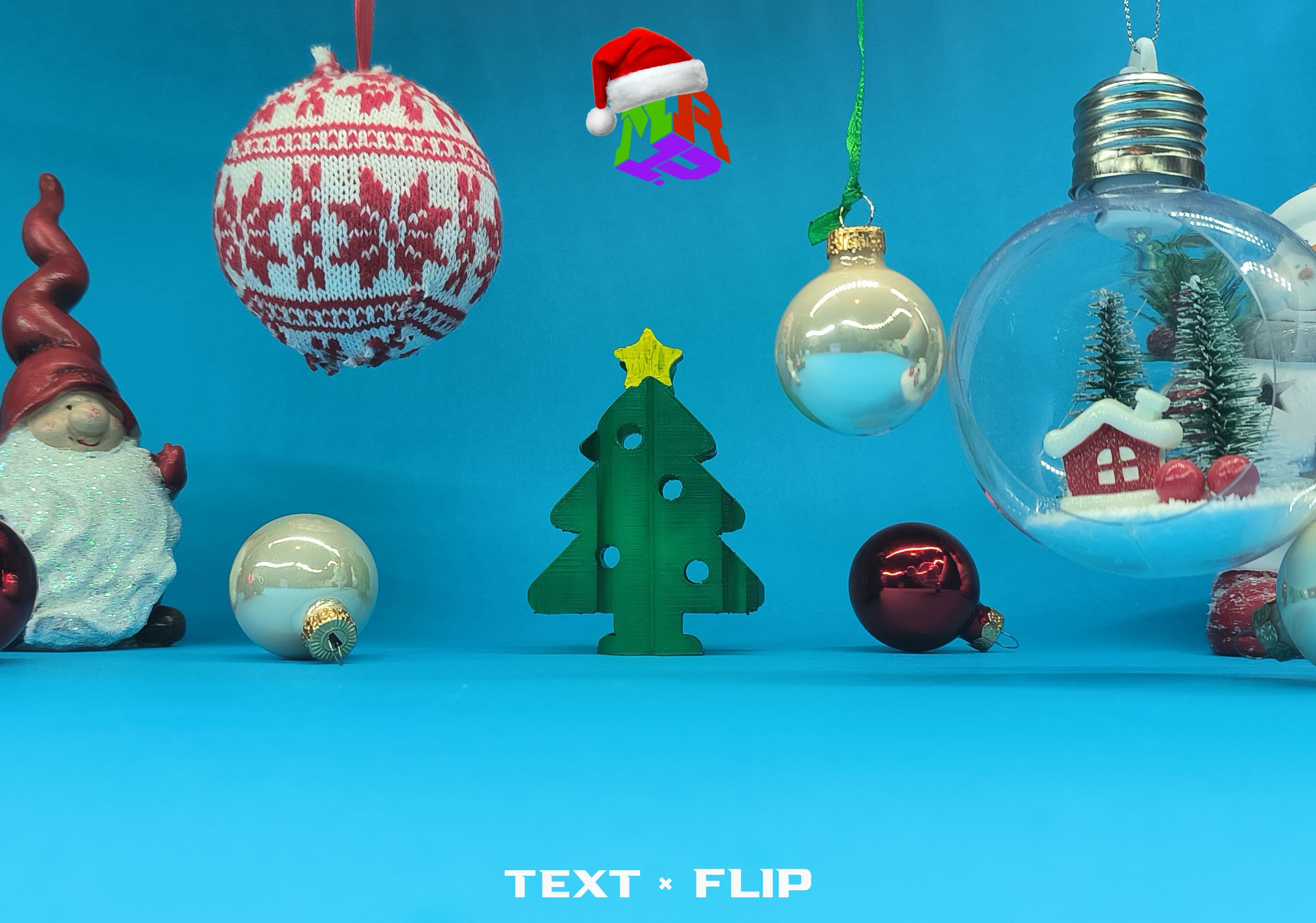 Text Flip 2024 Christmas tree 3D models download Creality Cloud