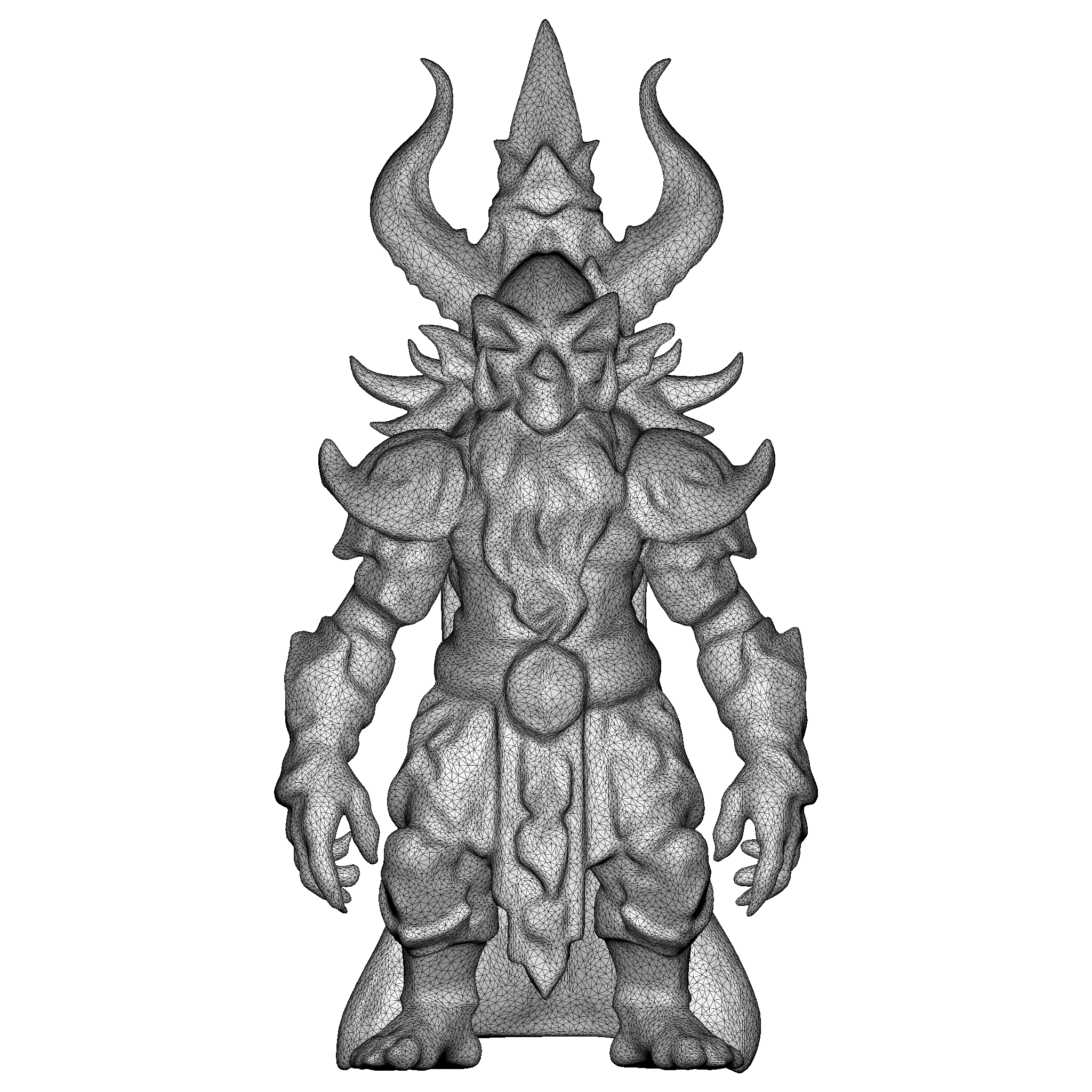 Ancient Demon Guardian Statue