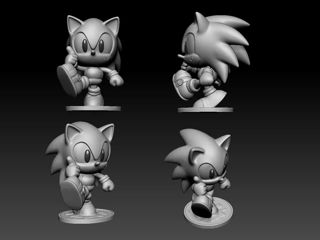 Chibi Sonic Figure - STL File