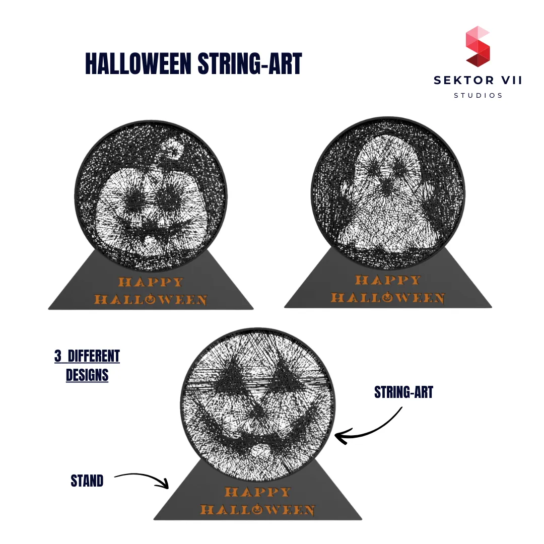 HALLOWEEN STRING-ART / 3 DIFFERENT DESIGNS
