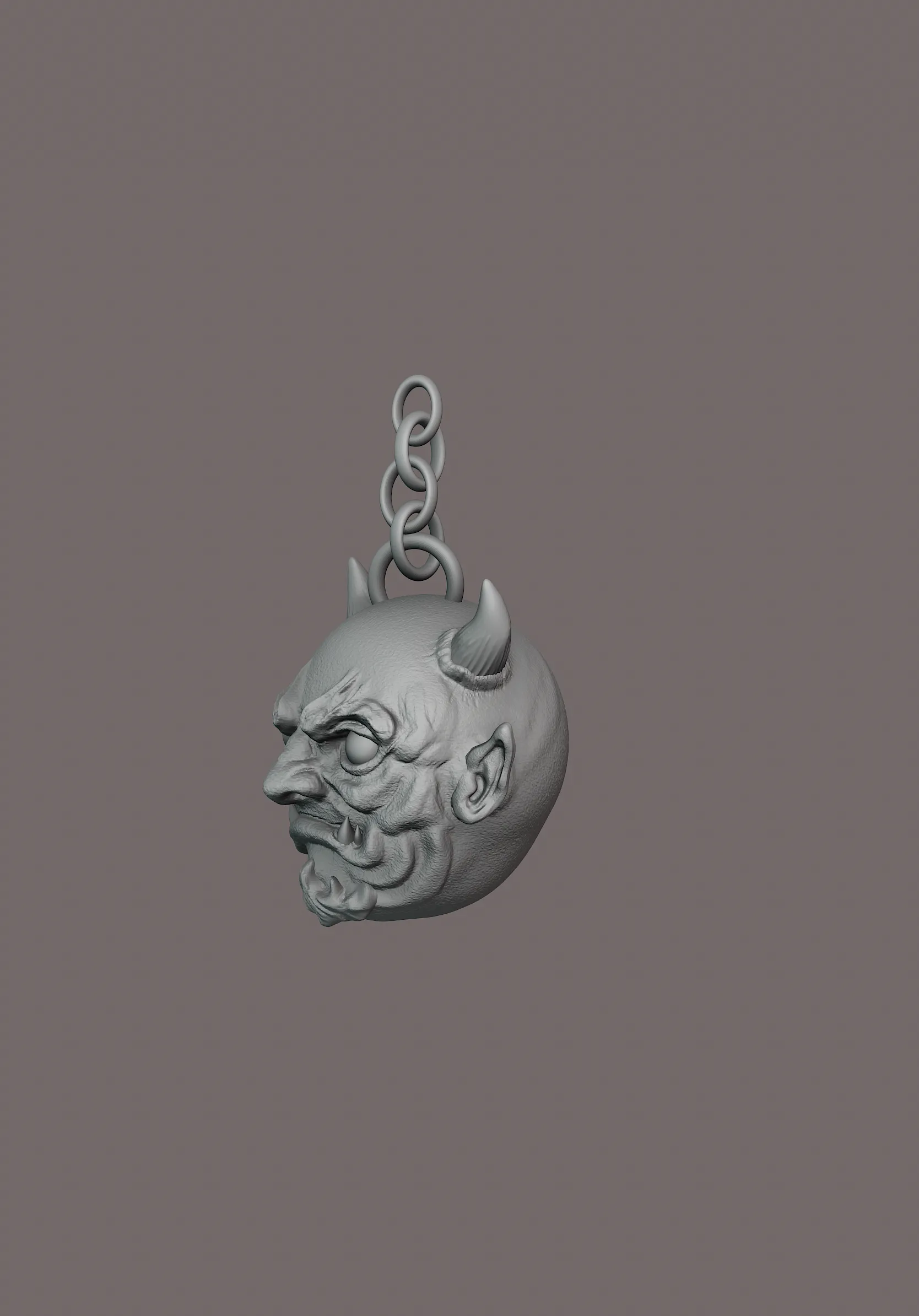 Oni mask keychain - japan
