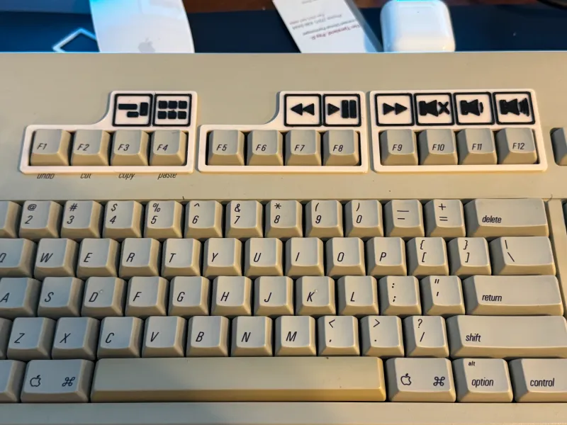 Leyenda de la fila F del teclado extendido de Apple