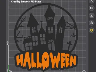 Halloween House with orange name