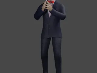 Executive man giving explanation