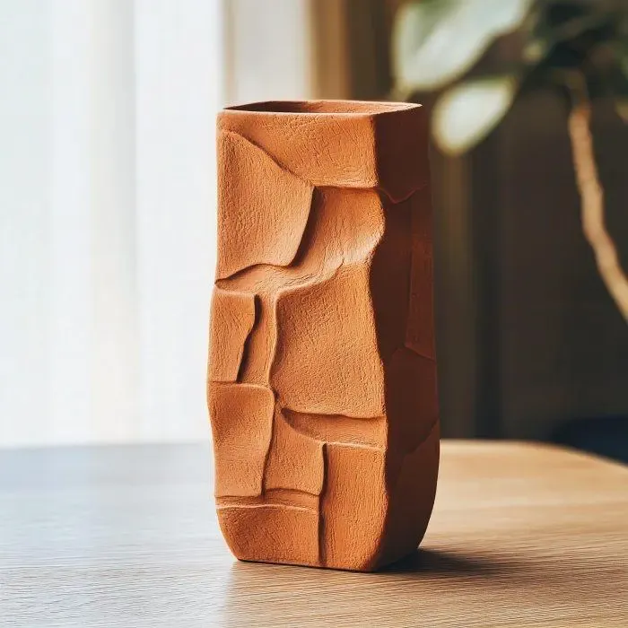 Vaso in argilla per l'arredamento della casa