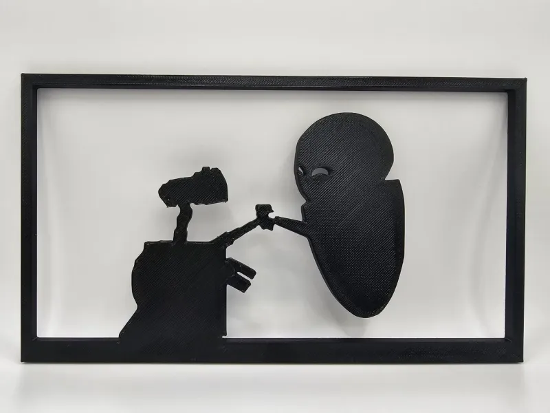 Wall Art - Wall-E and Eve Holding Hands