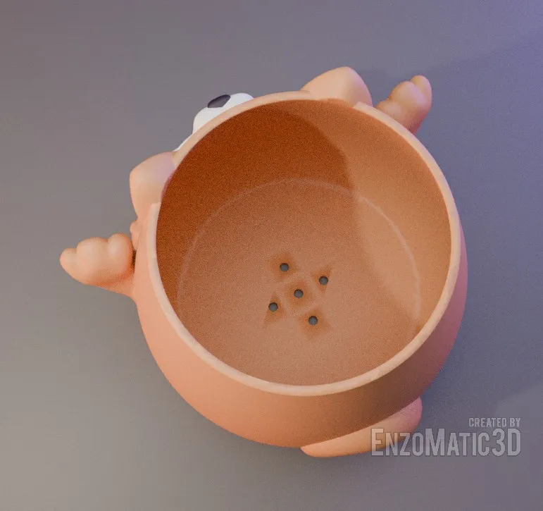 Shiba inu baby puppy dog flower pot pencil holder STL