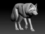 Gray wolf mode - wolf statue - decor - 3D print-3