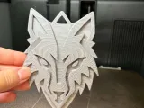 Wolf Head Keychain 3D Print Model-1