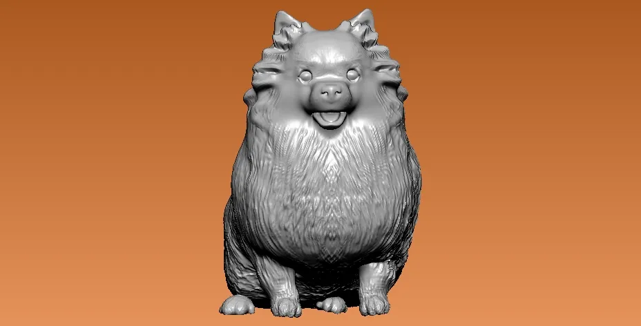 Woody pomeranian Dog statue - 3D print