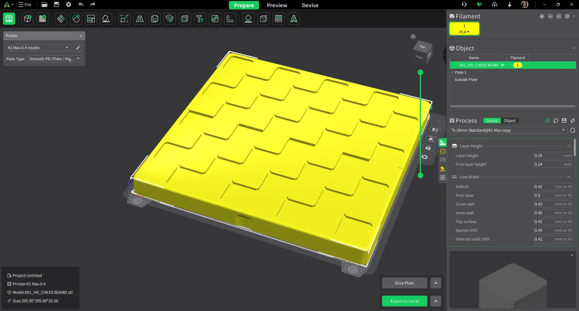 Chessboard Box + Chess Pieces: Too simple hidden hinge