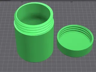 Cylindrical container - height 10 cm