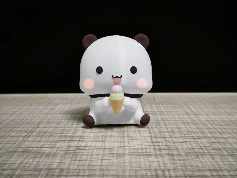 Couple Bear-Sit eat ice cream Yier