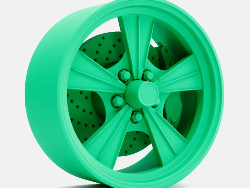 1/24 Scale, 15x7 Radir Tri Ribb Wheel and Brake