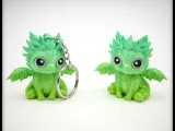 Cute Leaf Dragon + Keychain Version-1