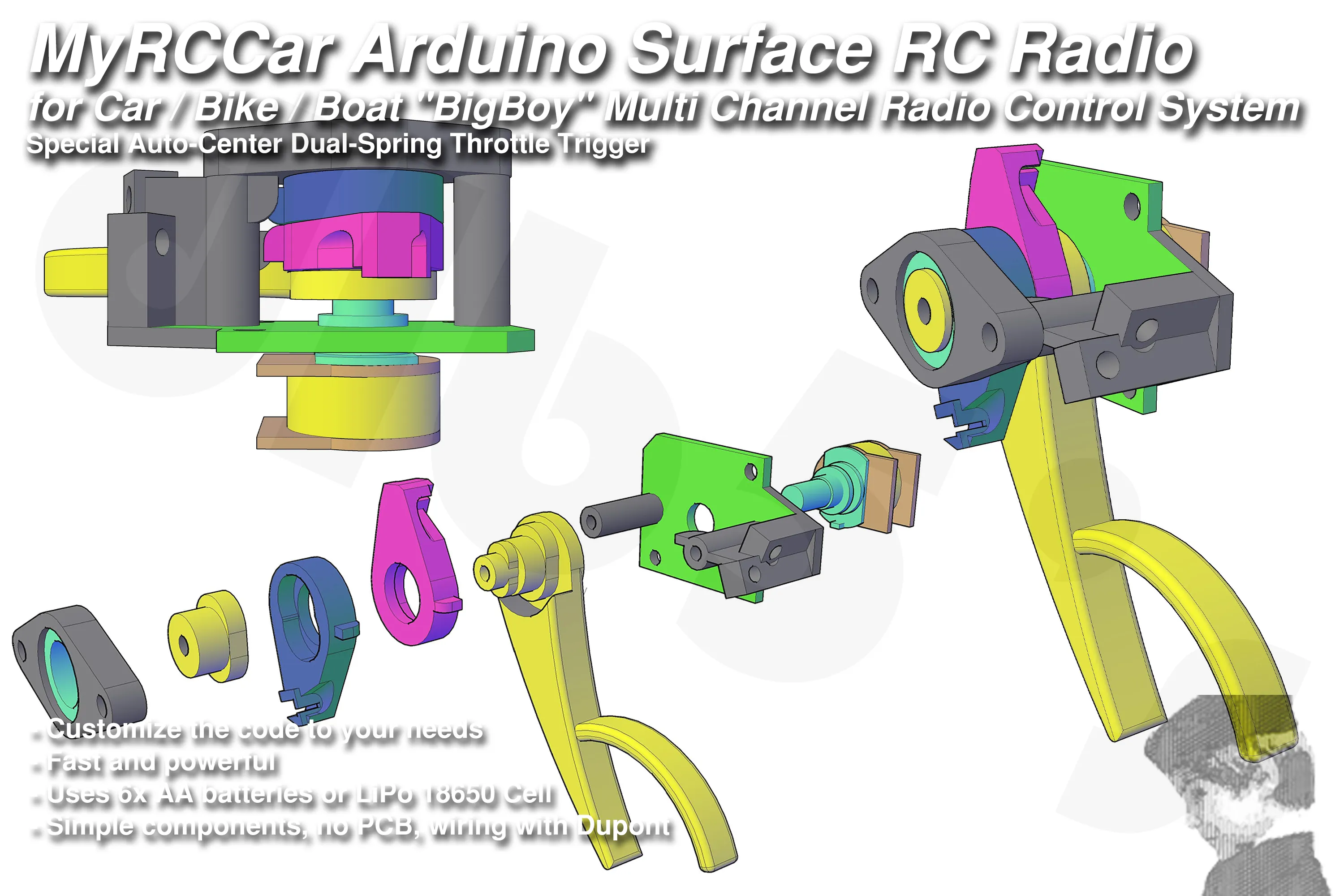 MyRCCar Arduino Surface Radio for RC Car / Bike / Boat