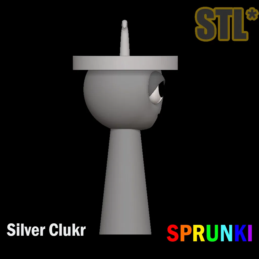 Sprunki Incredibox Silver Clukr STL 3D Character Fanart