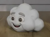 Happy Smiling Cloud 3D Model STL for Desk Decor-2
