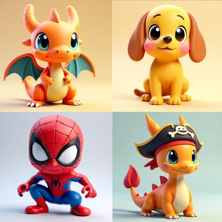 3D Printer Files | 3MF File | dog dragon spiderman little toys ...