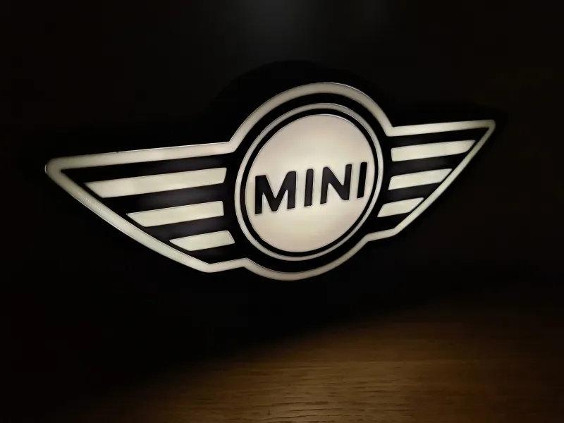 简易打印 Mini Cooper S Works LED灯箱桌面壁挂灯