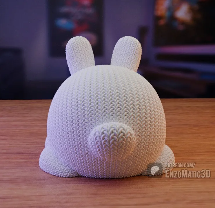 knitted bunny squishmallow - 3MF - STL - print in parts