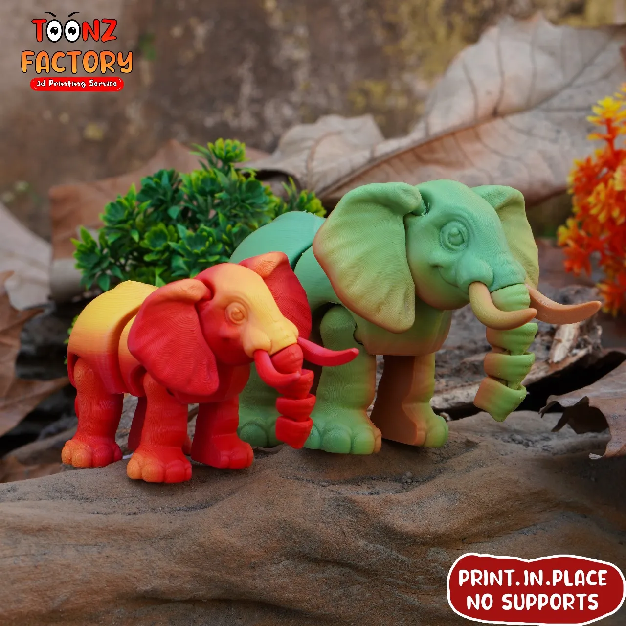 PRINT IN PLACE CUTE FLEXI ELEPHANT