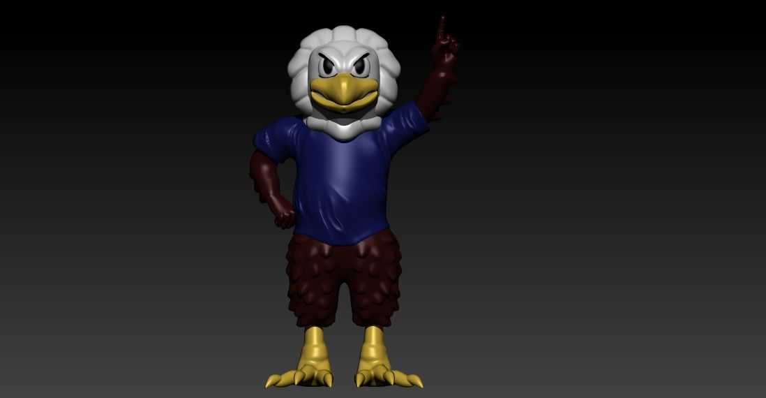 NCAA - LIBERTY FLAMES FOOTBALL MASCOT STATUE - AMERICAN FOOT | 3D ...