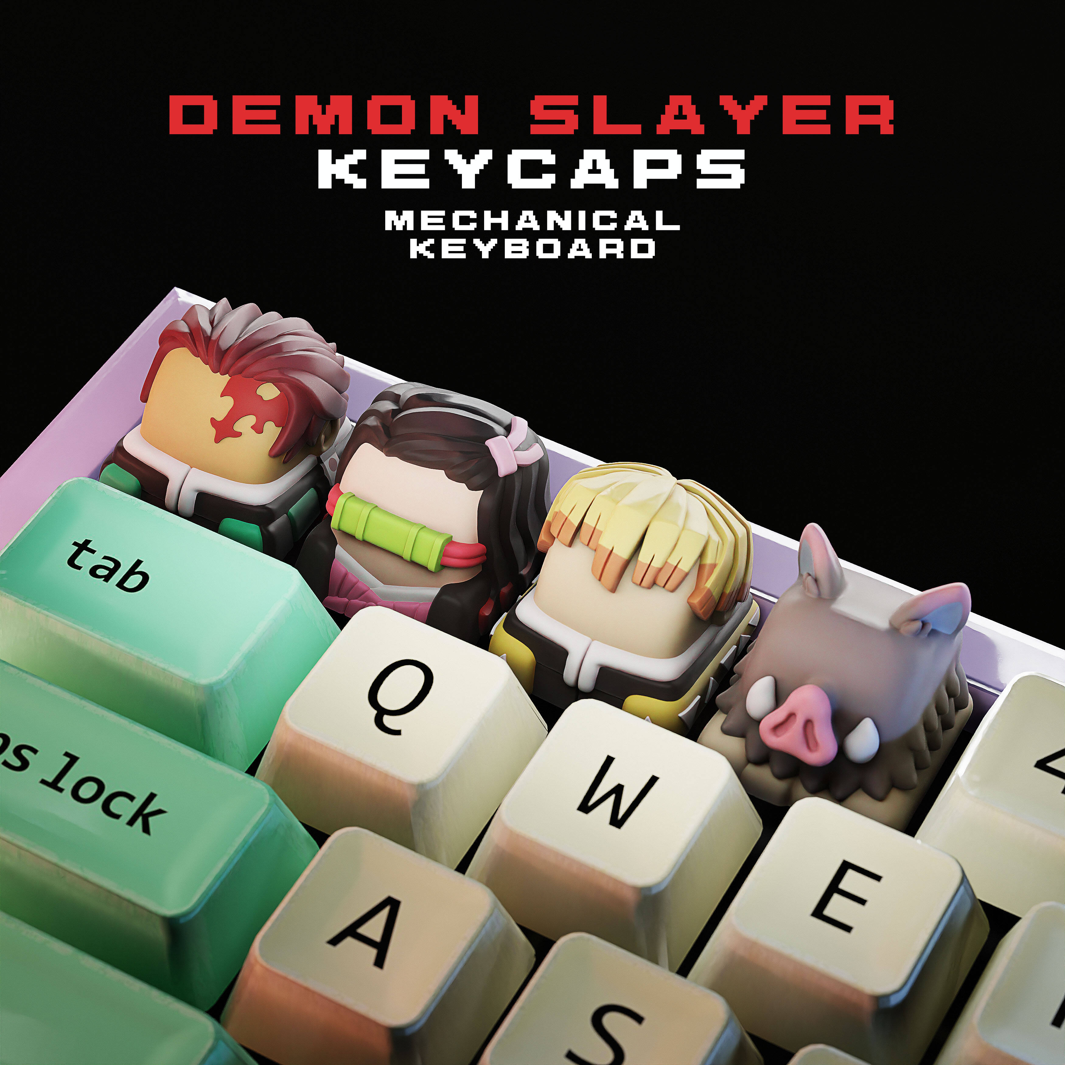 Demon Slayer Keycaps - Mechanical Keyboard