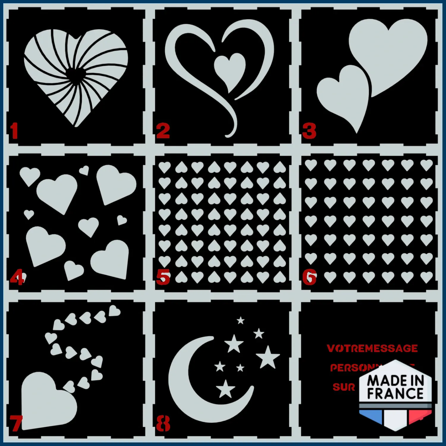 3 Additional faces for Valentine's Day Candle Lantern