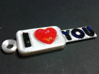 I LOVE YOU Keychain | Print-In-Place-1
