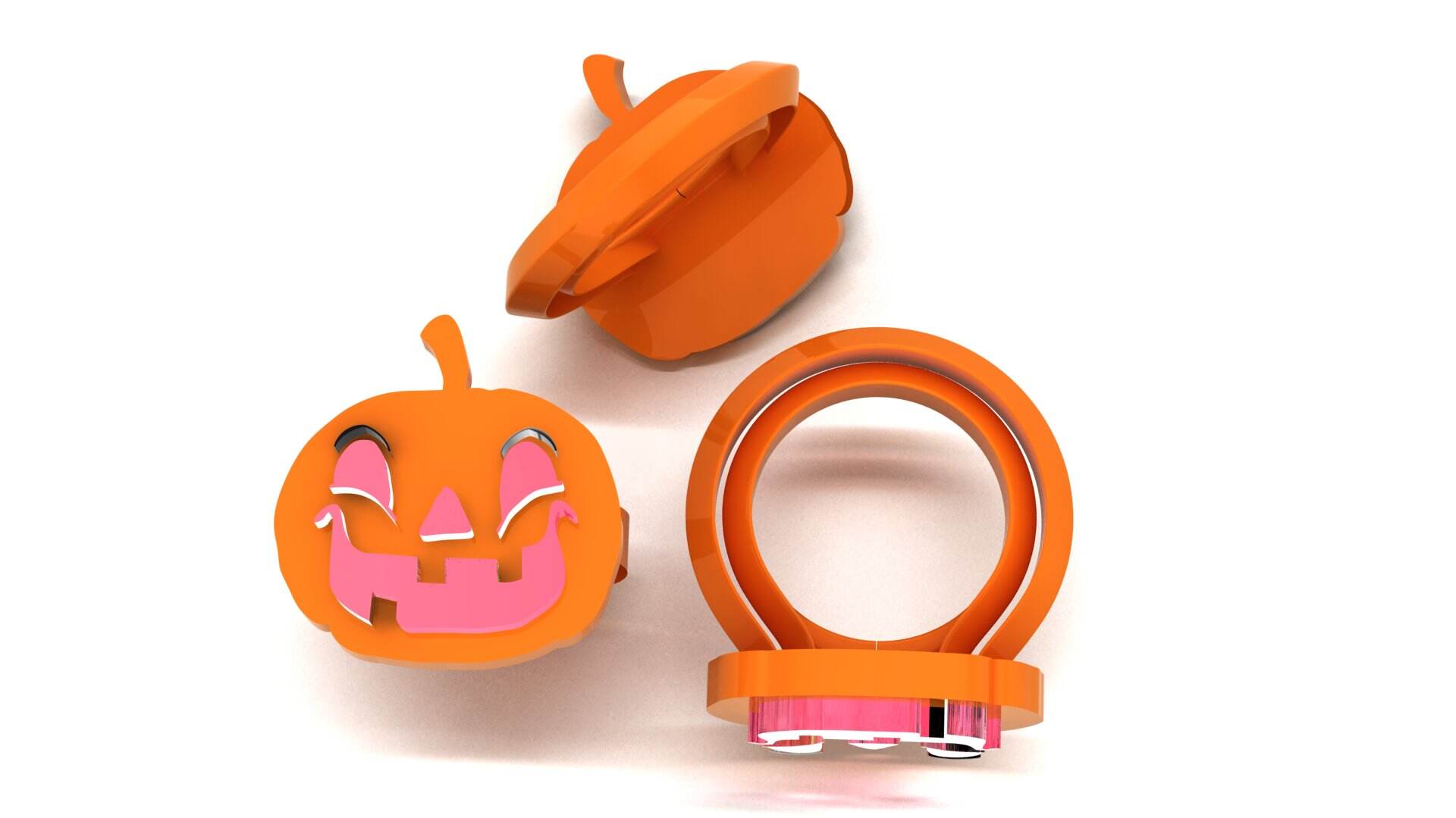 Halloween pumpkin ring free orange and red
