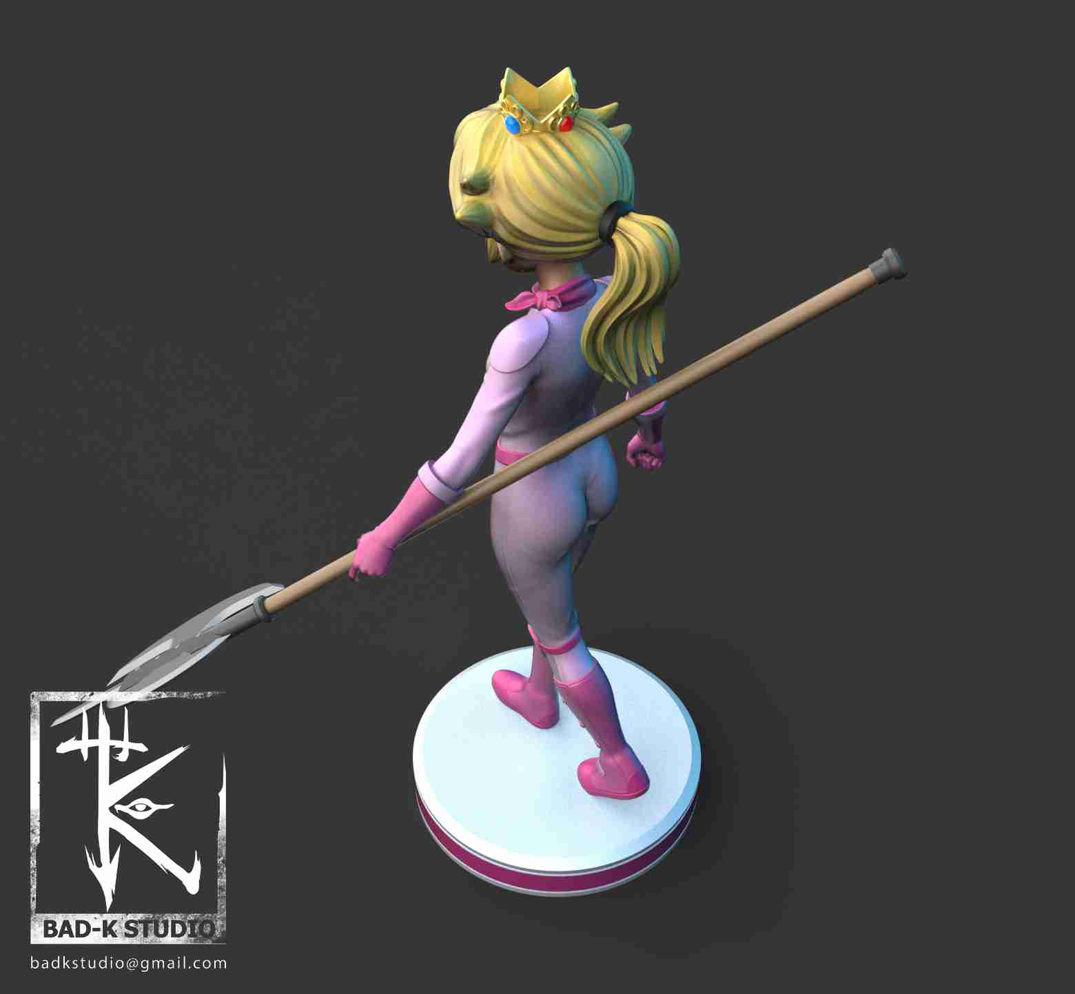 Princess Peach - Super Mario Bros - Fan Art - 3D model by