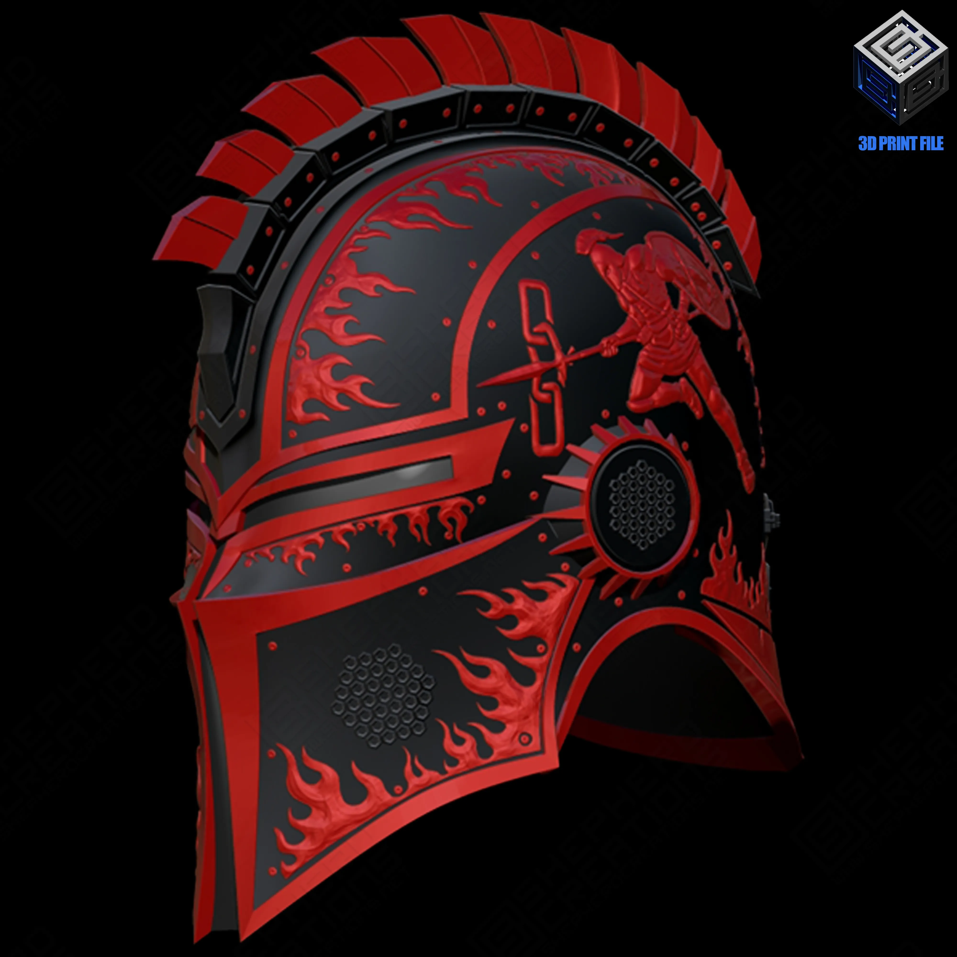 god of war motorcycle helmet Wall Mount Kratos Devtac Ronin - Full Face