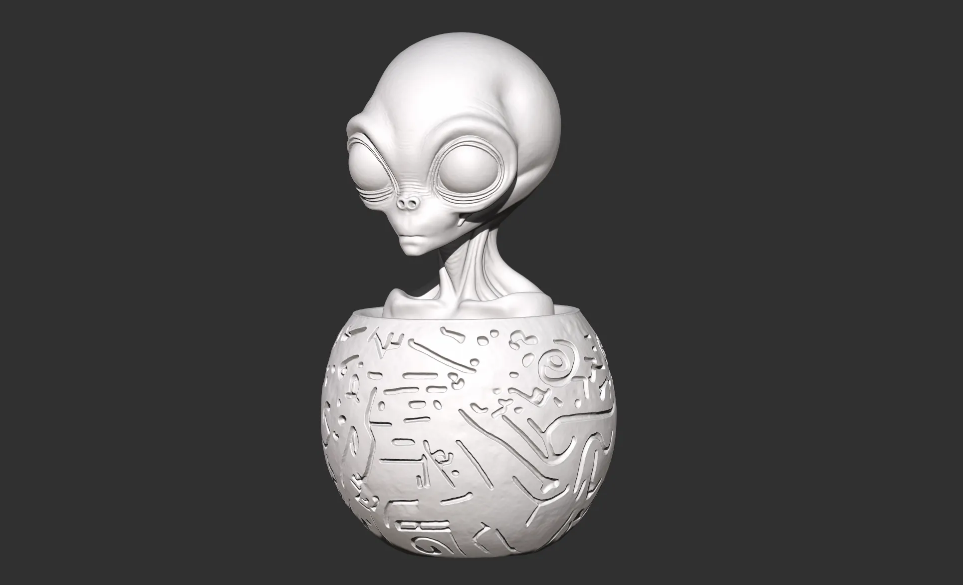 Gray Alien in Bowl