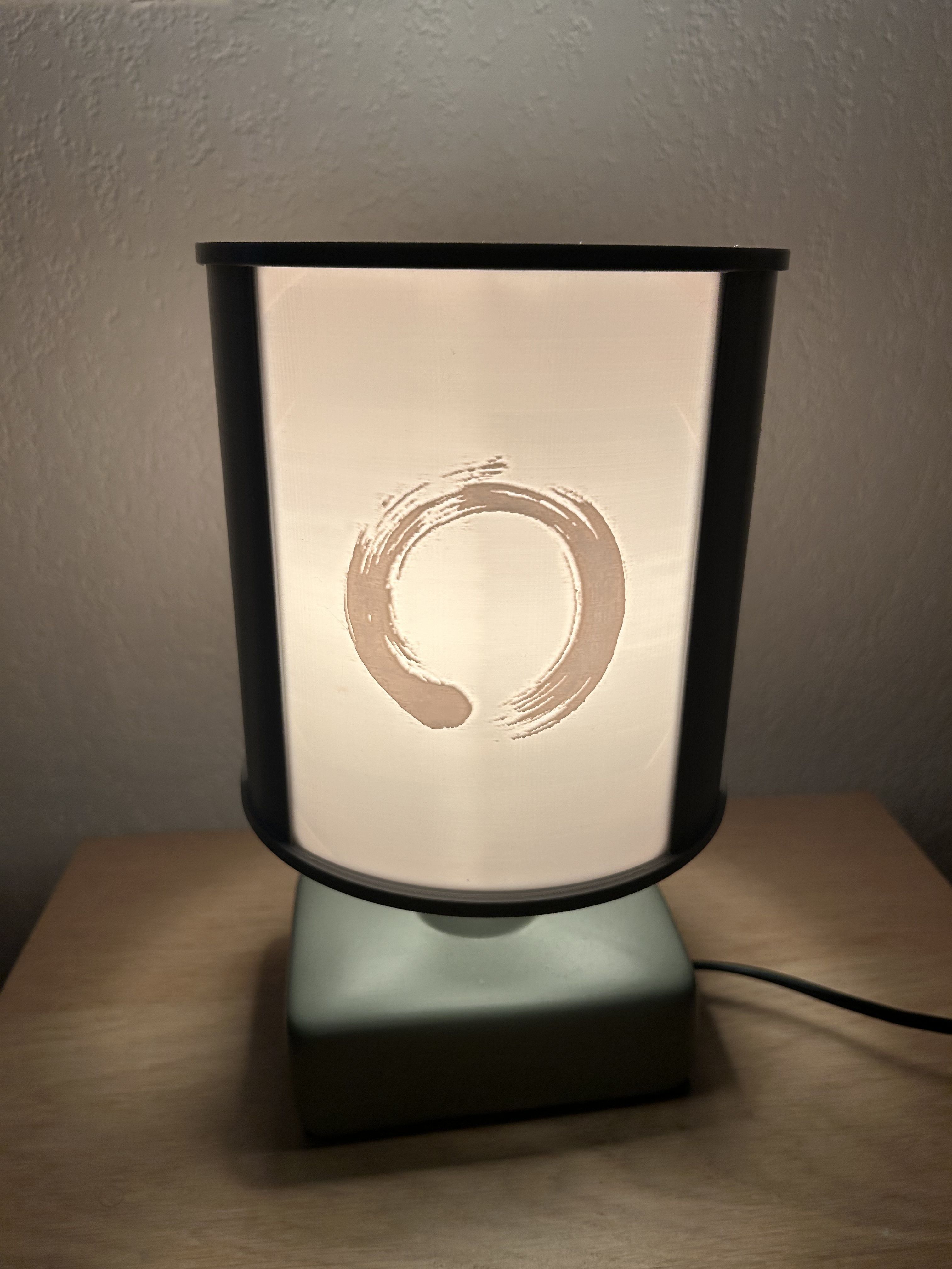 Tao Circle, QI Sign, Tao Sign, lithophany + Support E14 bulb | 3D ...