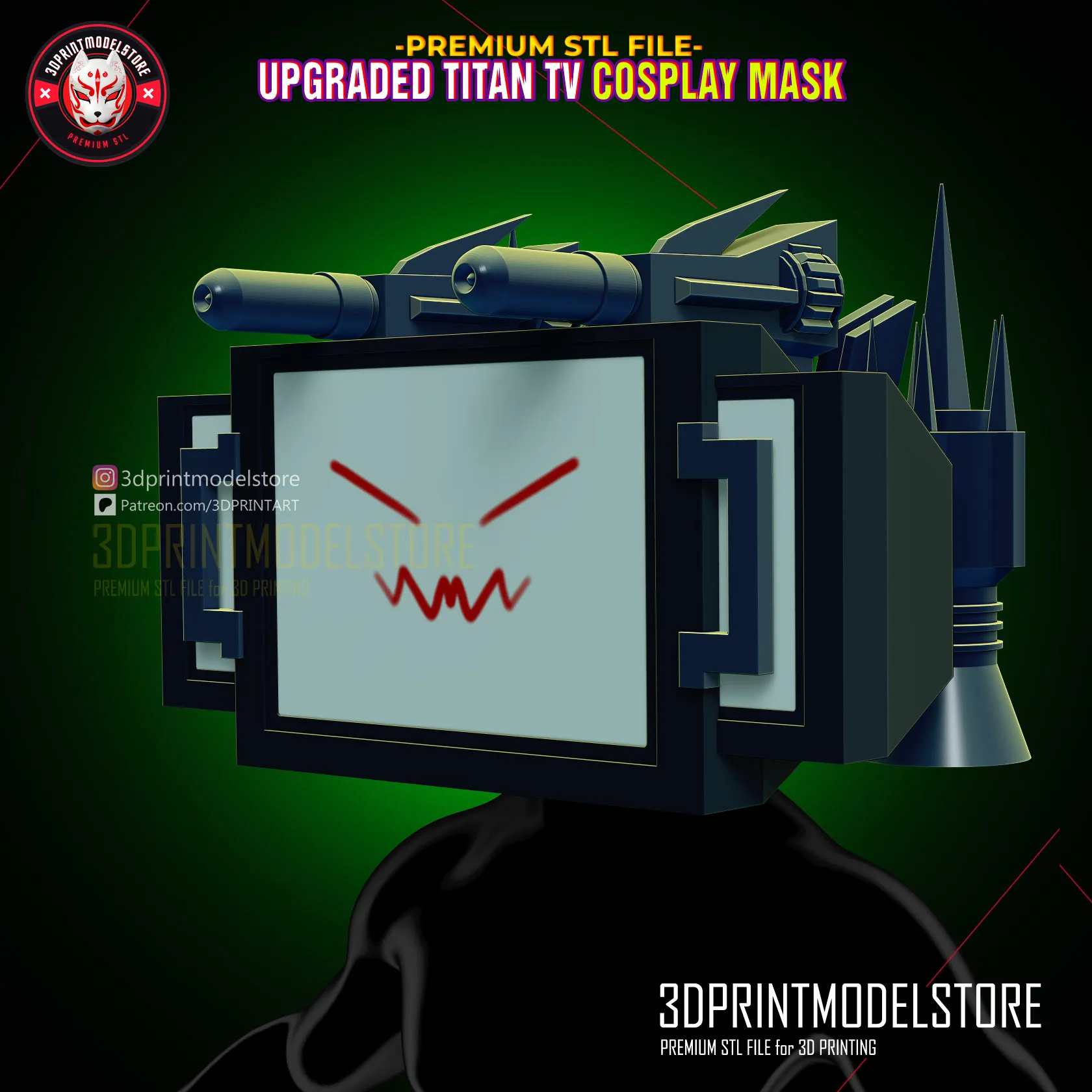 Skibidi Toilet Upgrade Titan TV Man Head Cosplay Props