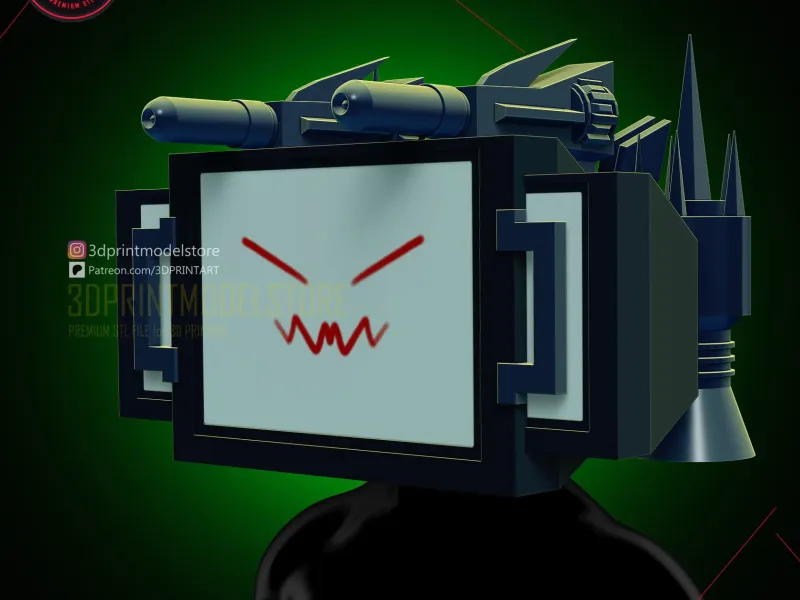 Skibidi Toilet Upgrade Titan TV Man Head Cosplay Props