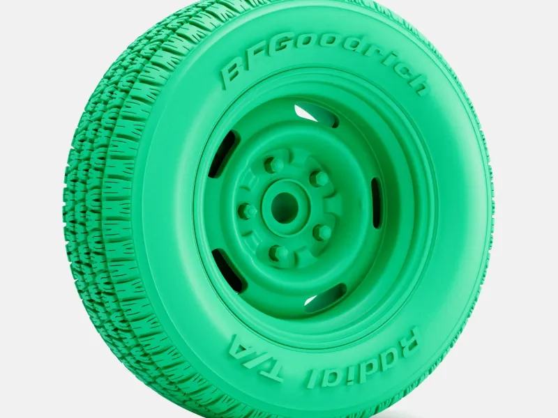 1/24 Scale, 15x8 GM Rallye Wheel, BFGoodrich Radial Tire